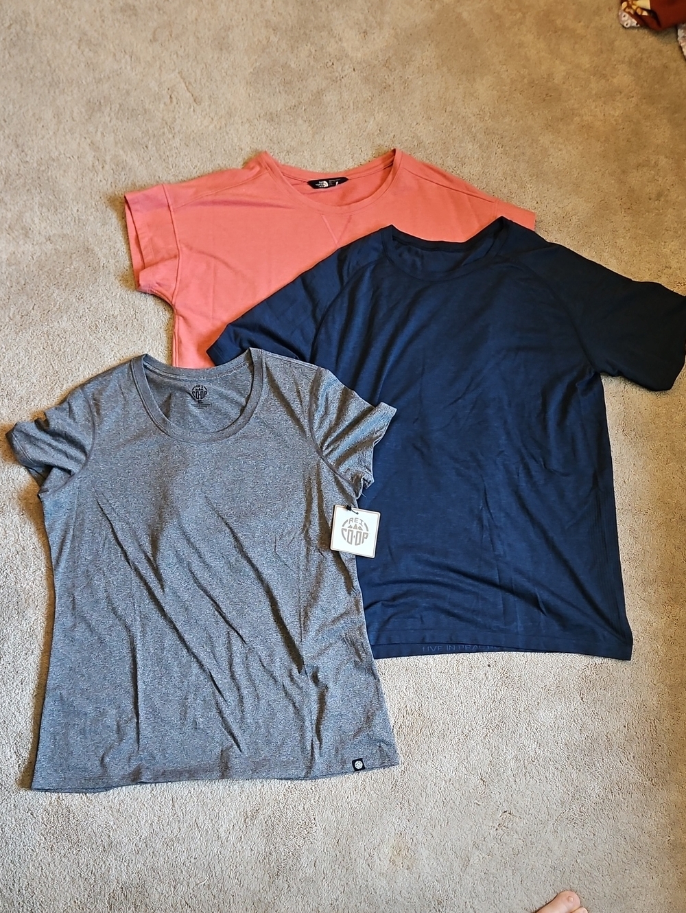Lululemon, North Face, REI Coop Bundle of 3 Women's Tees